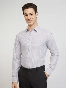 Raymond Slim Fit Striped Pure Cotton Formal Shirt