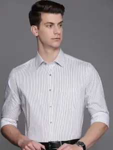 Raymond Men Pure Cotton Slim Fit Striped Formal Shirt