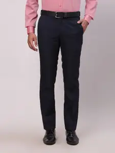 Raymond Men Textured Slim Fit Formal Trousers
