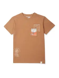 Gini and Jony Boys Graphic Printed Cotton T-Shirt