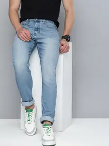 Levis Men 512 SLIM Tapered Fit Low-Rise Heavy Fade Stretchable Jeans