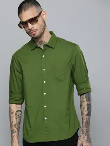 Levis Pure Cotton Solid Slim Fit Opaque Casual Shirt