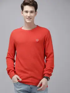 THE BEAR HOUSE Round Neck Long Sleeves Slim Fit T-shirt