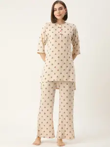 Clt.s Floral Printed Night Suit