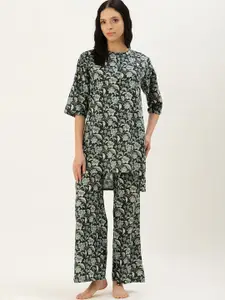 Clt.s Floral Printed Pure Cotton Night Suit