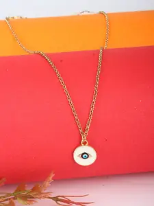 Stylecast X KPOP Gold-Plated Evil Eye Pendant With Chain