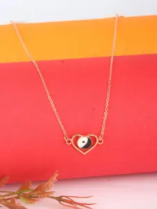 Stylecast X KPOP Gold-Toned & White Gold-Plated Evil Eye Pendant Chain