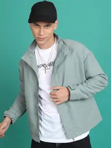 HIGHLANDER Mock Collar Open Front Jacket