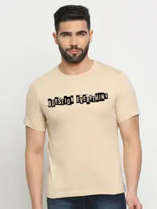 MOD ECRU Typography Printed Cotton T-shirt