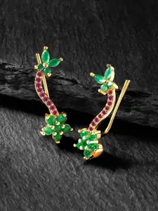 Peora Gold Plated Ear Cuff Earrings