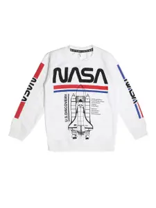 earth conscious Boys Typography Printed Long Sleeves T-shirt