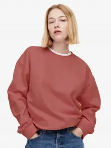 MISCHIEF MONKEY Long Sleeves Fleece Cotton Oversized Pullover Sweatshirt