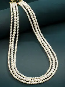 PANASH Artificial Beads Layered Necklace