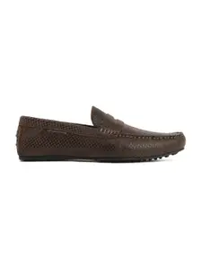 RARE RABBIT Men CARSON PRIMARY Textured Suede Driving Shoes