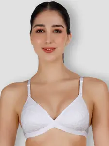SELFCARE Floral Half Coverage Rapid-Dry Lightly Padded Plunge Bra All Day Comfort
