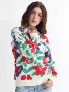 RAREISM Floral Printed Cotton Pullover