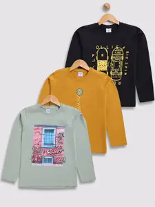 Toonyport Boys Pack Of 3 Printed Cotton T-shirt