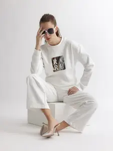 RAREISM Typography Printed Cotton Sweatshirt