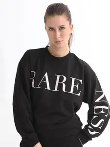 RAREISM Typographic Printed Cotton Sweatshirt