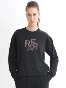 RAREISM Typographic Printed Cotton Sweatshirt