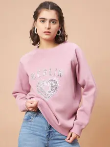 Gipsy Printed Round Neck Sweatshirt