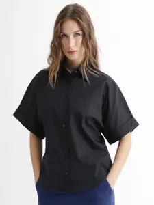 RAREISM Extended Sleeves Cotton Casual Shirt