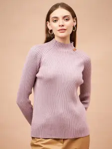 Gipsy Ribbed Long Sleeves Acrylic Pullover