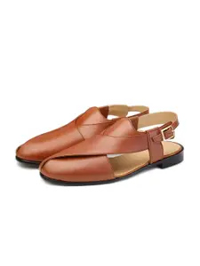 SHUTIQ Men Leather Comfort Sandals