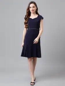 Latin Quarters Embellished Sweetheart Neck Cap Sleeves Fit & Flare Party Dress