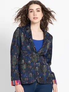 Shaye Floral Printed Single-Breasted Notched Lapel Collar Casual Blazer