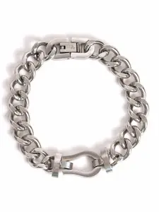 EL REGALO Men Silver-Plated Stainless Steel Link Bracelet