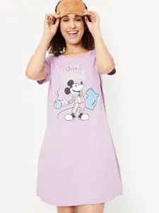 max Mickey Mouse Printed Pure Cotton T-shirt Nightdress