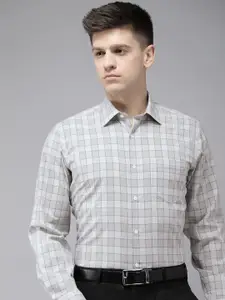 Van Heusen Pure Cotton Custom Fit Opaque Checked Formal Shirt