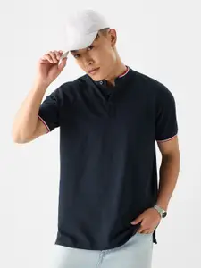 The Souled Store Henley Neck Short Sleeves T-shirt
