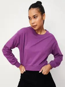 max Cotton Cropped Pullover Sweatshirt