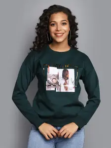 V-Mart Graphic Printed Fleece Pullover