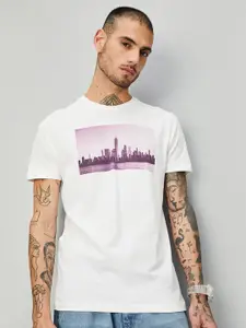 max People and Places Printed Round Neck Short Sleeves Cotton Regular T-shirt