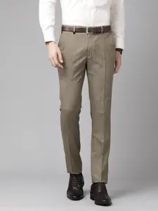 Park Avenue Men Checked Super Slim Fit Formal Trousers