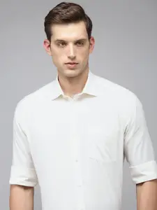 Park Avenue Pure Cotton Self Design Textured Formal Shirt