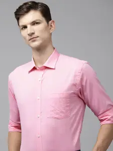 Park Avenue Pure Cotton Self Design Textured  Slim Fit Formal Shirt