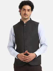 Blackberrys Checked Slim-Fit Reversible Nehru Jacket