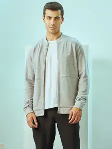 Cultsport Mock Collar Long Sleeves Zip Front-Open Sweatshirt
