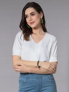 Style Quotient Smart Puff Sleeves Casual Shirt