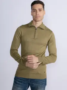 Petrol Spread Collar Pullover