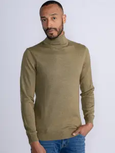 Petrol Turtle-Neck Regular-Fit Pullover