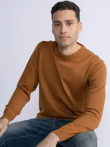 Petrol Round-Neck Regular Fit Pullover