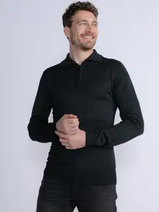 Petrol Polo Collar Regular Fit Pullover