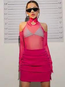 FREAKINS Ruched Pencil Mini Skirt