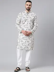 Majestic Man Men Ethnic Motifs Printed Cotton Kurta