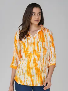 Vastraa Fusion Abstract Printed Shirt Style Top
